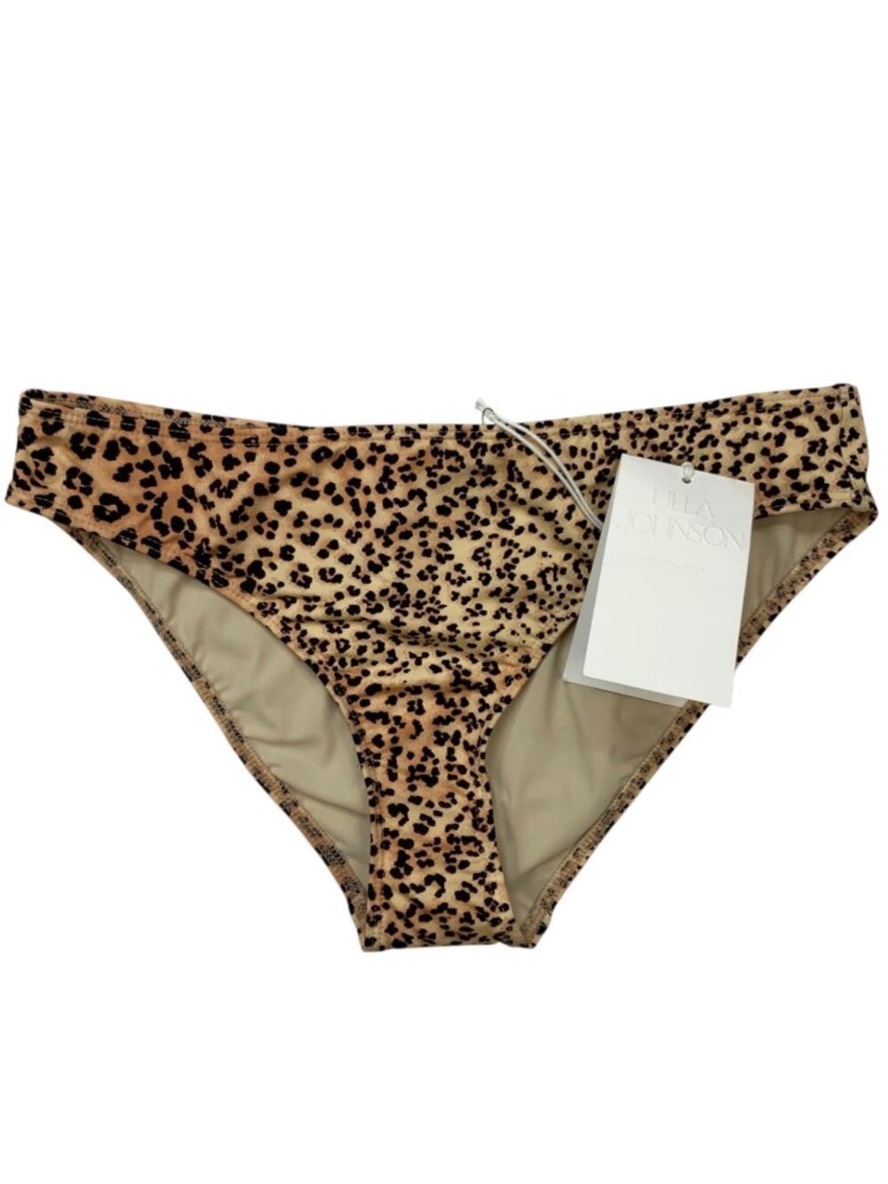 Ulla Johnson Dani Bikini Bottom Swimsuit S Snow Leopard Print NEW